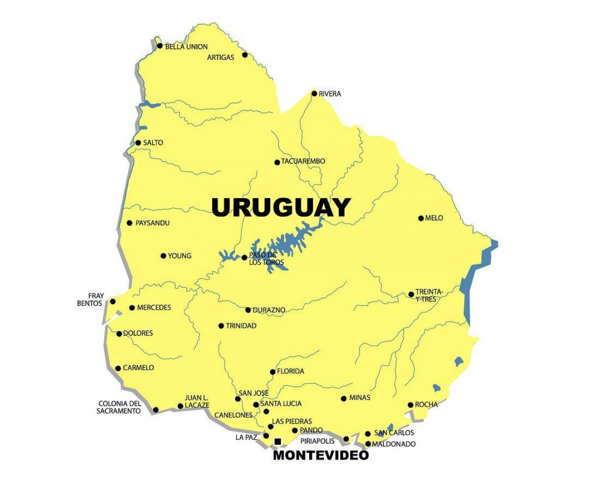Mapa del río Uruguay