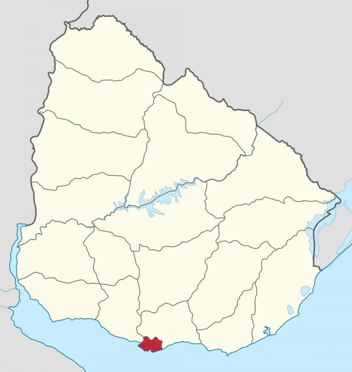 Mapa de Uruguay esquema