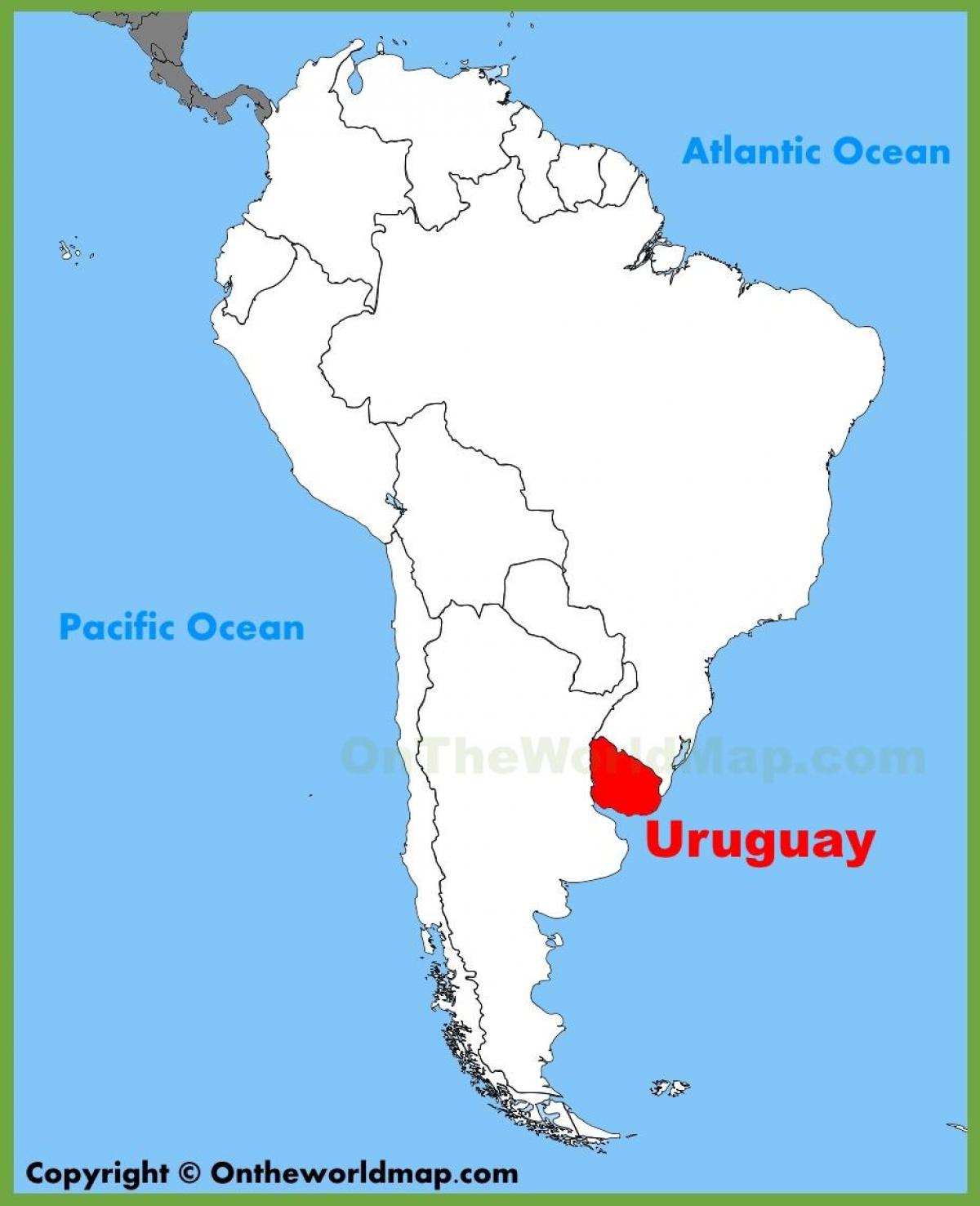Mapa de Uruguay américa del sur