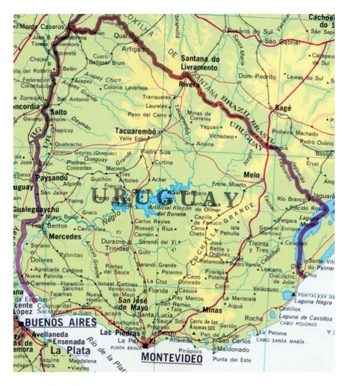 mapa de Uruguay