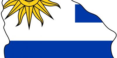 Mapa de la bandera de Uruguay