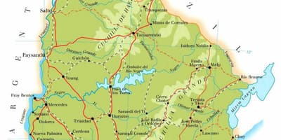 Mapa de Uruguay geografía
