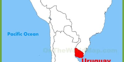 Mapa de Uruguay américa del sur